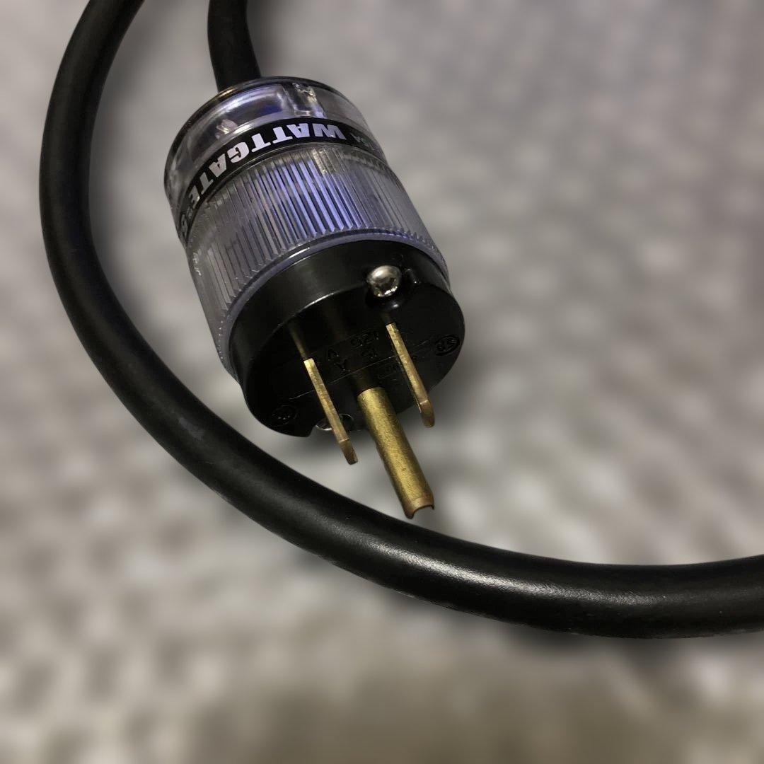 プロケーブル　WATTGATE シールド電源ケーブル　透明プラグ　1.0ｍ
