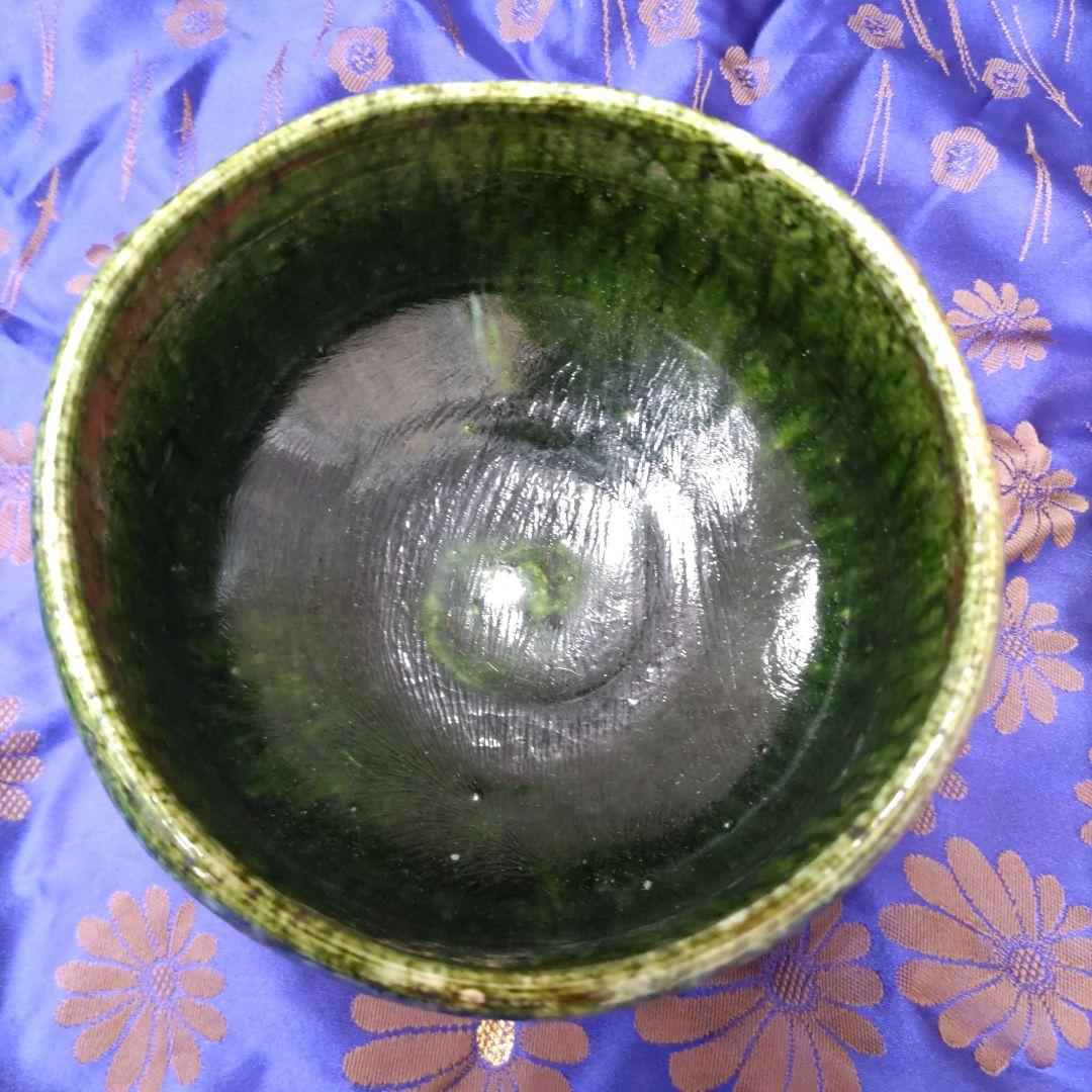 緑釉楽茶碗　D152