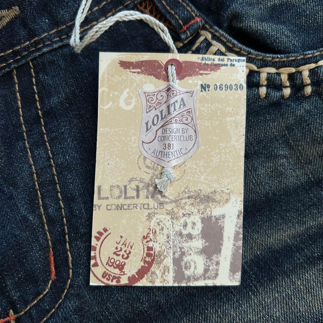 新品タグ付き Lolita Jeans 鬼ヒゲ フレアデニム 31 y2k