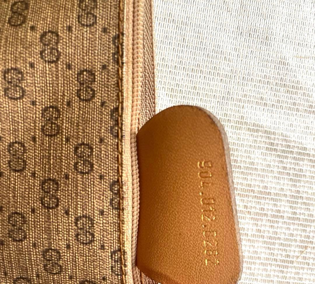 GUCCI グッチ　ボストンバック　シェリー　マイクロGG 大容量　ポーチ付き