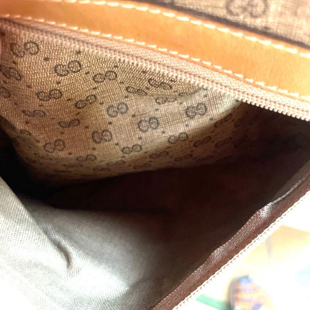 GUCCI グッチ　ボストンバック　シェリー　マイクロGG 大容量　ポーチ付き