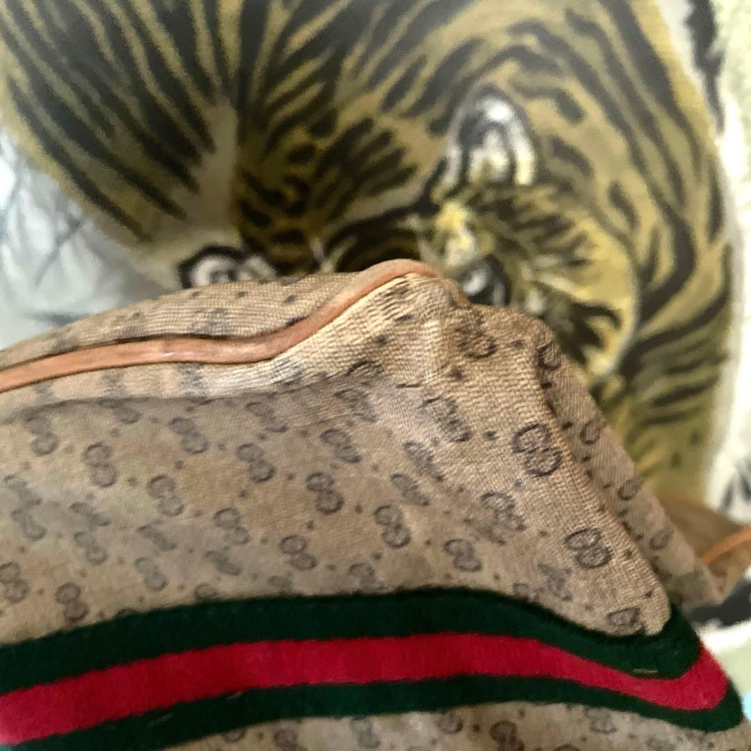 GUCCI グッチ　ボストンバック　シェリー　マイクロGG 大容量　ポーチ付き