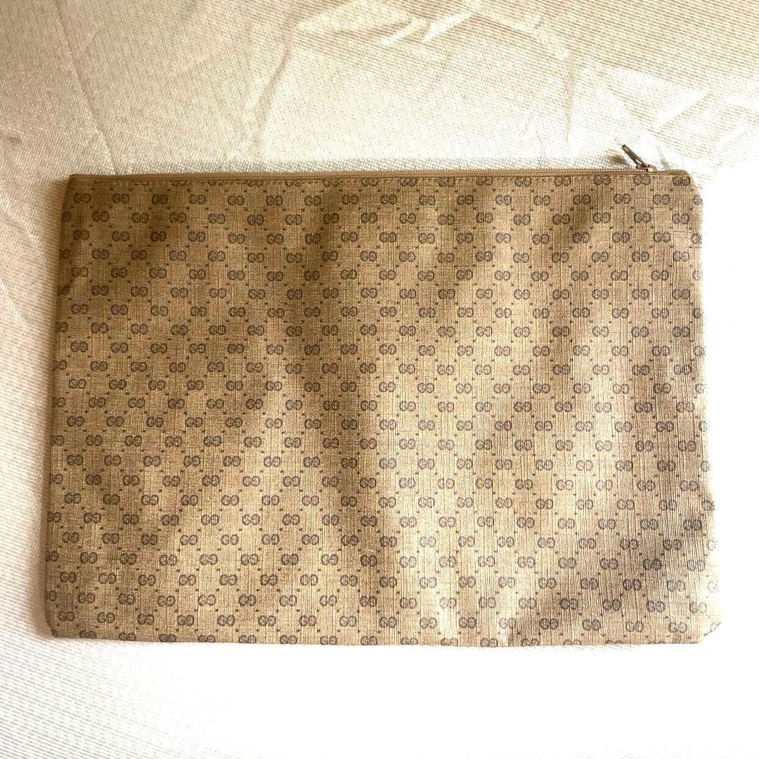 GUCCI グッチ　ボストンバック　シェリー　マイクロGG 大容量　ポーチ付き