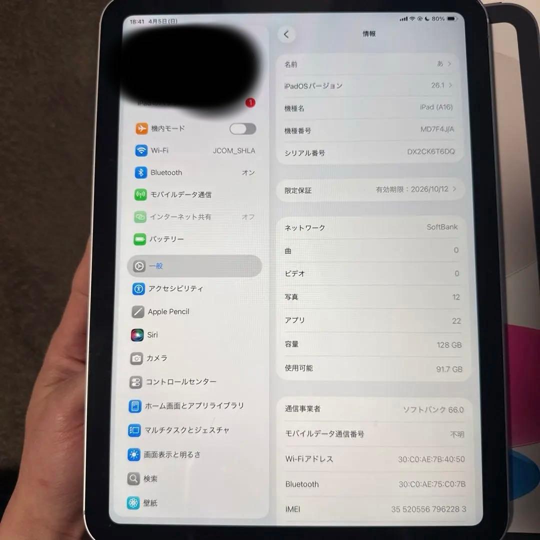 iPad （A16） Wi-Fi+Cellular