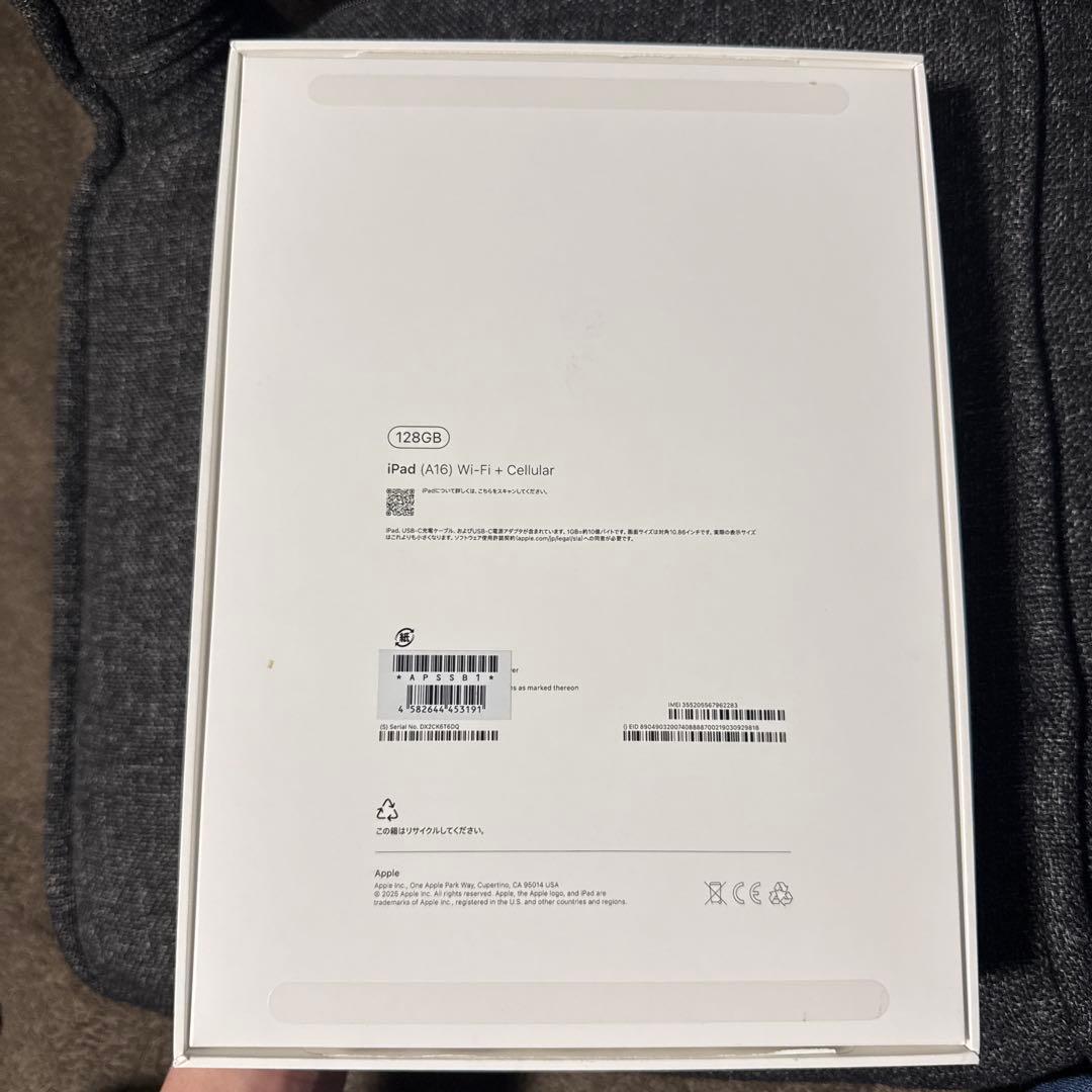 iPad （A16） Wi-Fi+Cellular