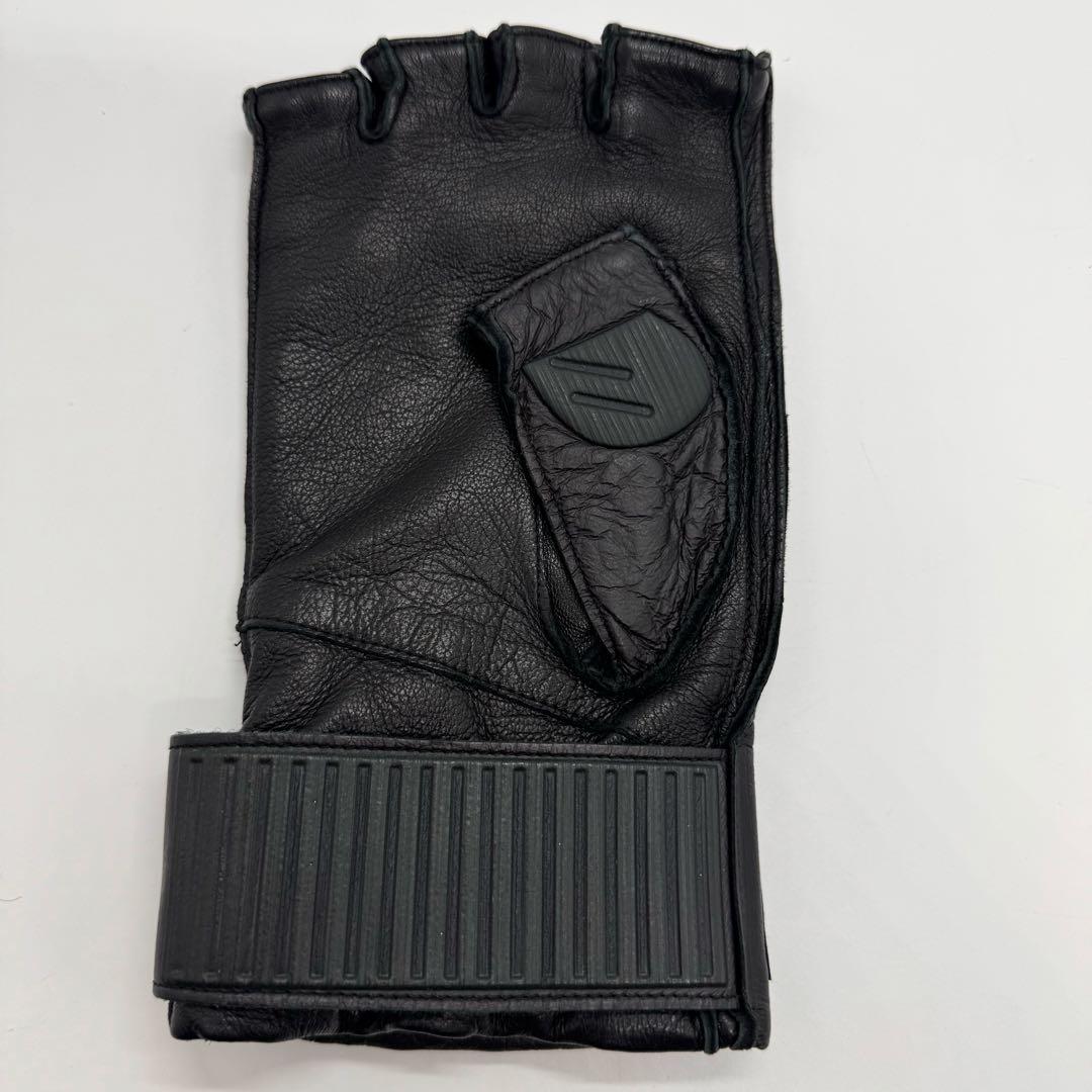 【美品】GUCCI グッチ アディダス フィンガーレスグローブ 羊革 レザー 黒