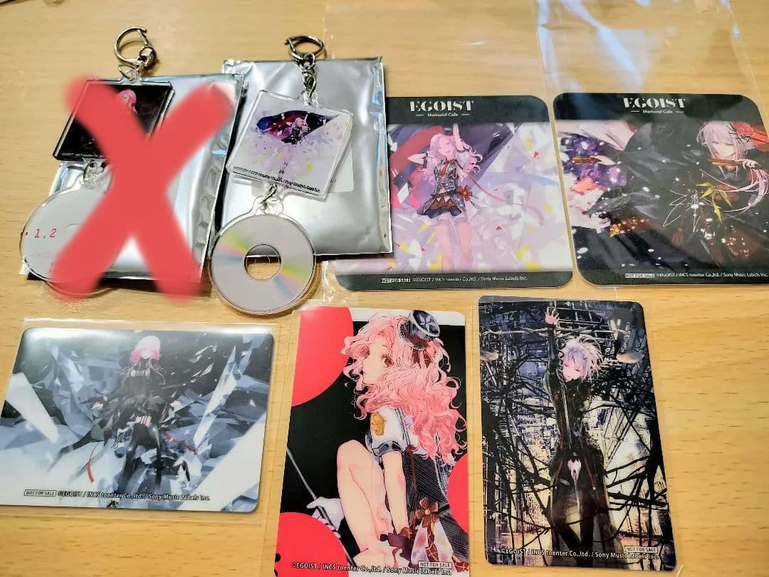 EGOIST　エゴイスト　コラボカフェ　トレカ　アクリルチャーム　コースター