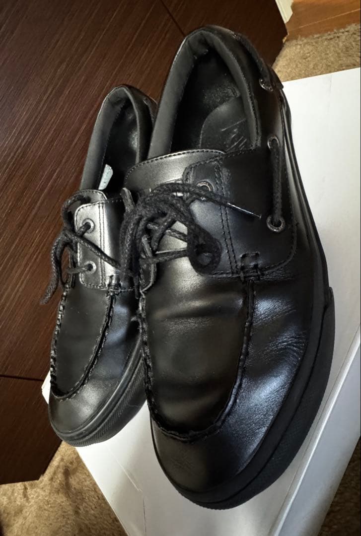 靴 VANS 2 EYELET BLACK/BLACK 28cm