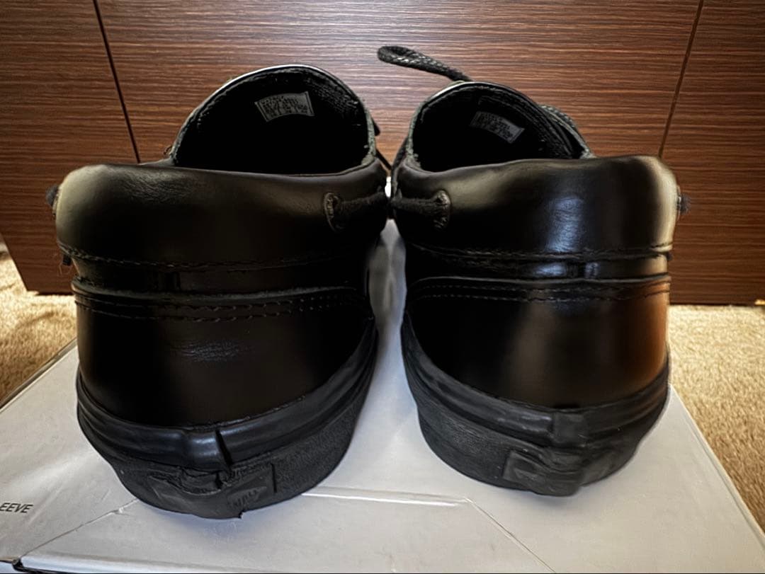 靴 VANS 2 EYELET BLACK/BLACK 28cm