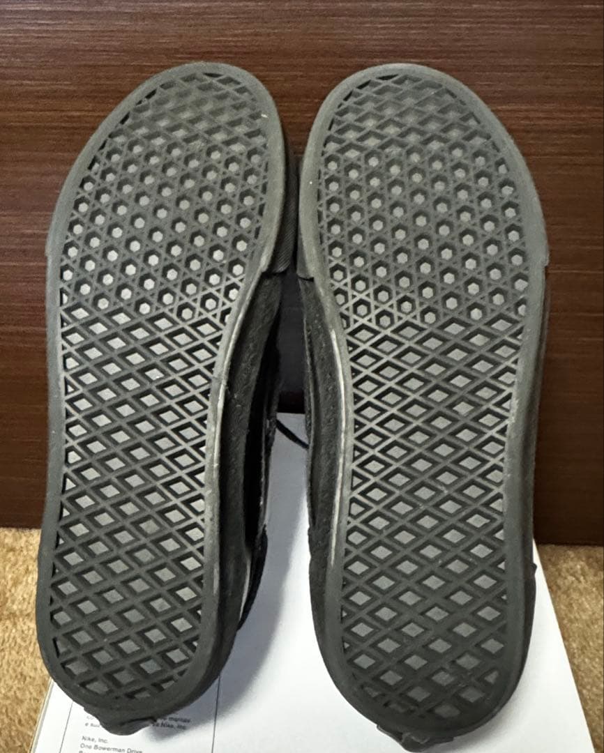 靴 VANS 2 EYELET BLACK/BLACK 28cm