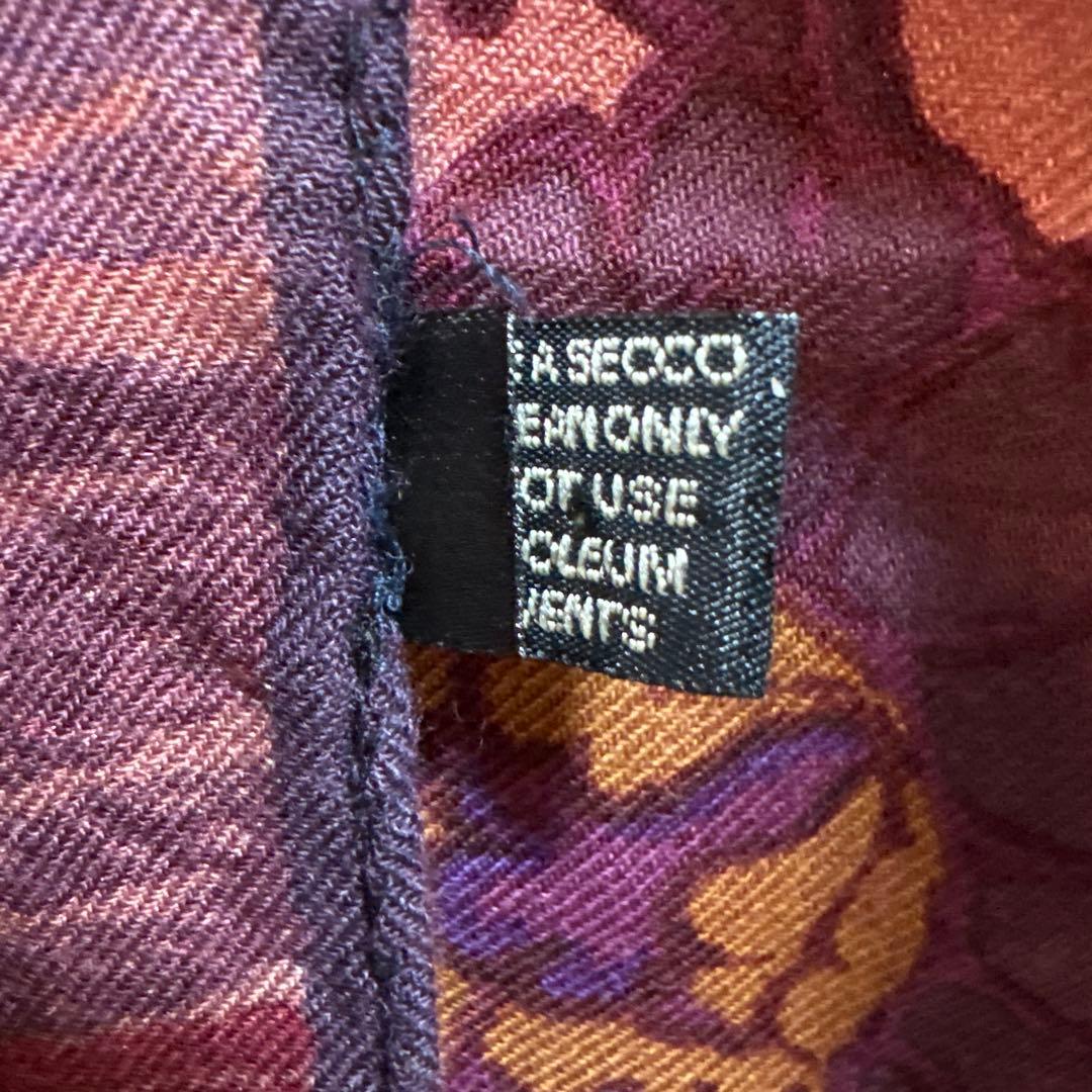 ETRO エトロ 大判ストール ペイズリー柄 ウールシルク イタリア製