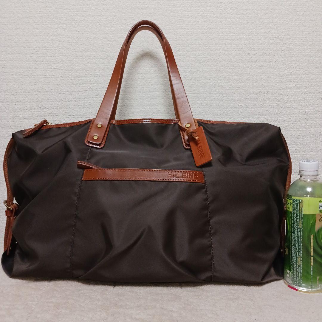 【極美品】HALEINE アレンヌ ナイロン×栃木レザー ボストンバッグ