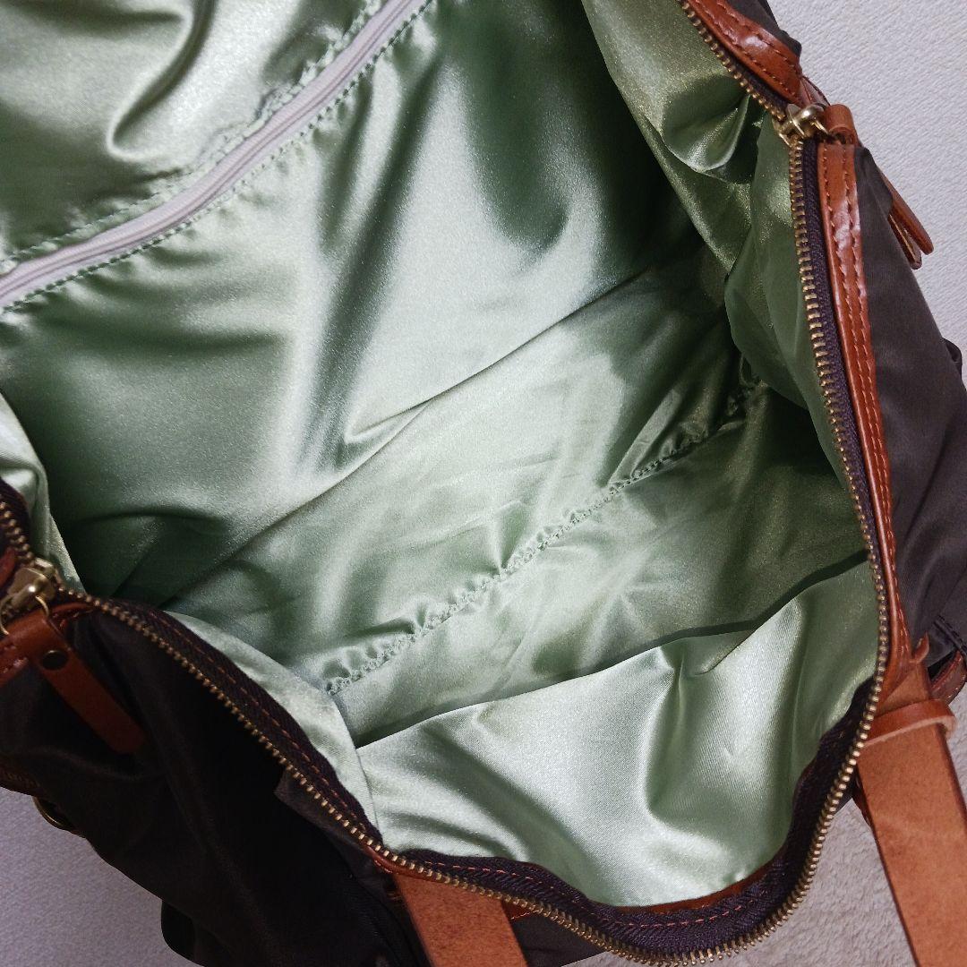 【極美品】HALEINE アレンヌ ナイロン×栃木レザー ボストンバッグ