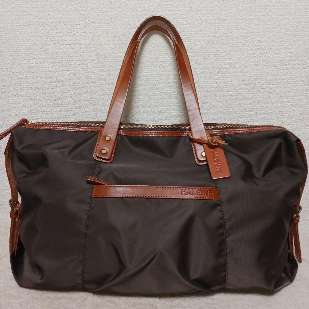 【極美品】HALEINE アレンヌ ナイロン×栃木レザー ボストンバッグ
