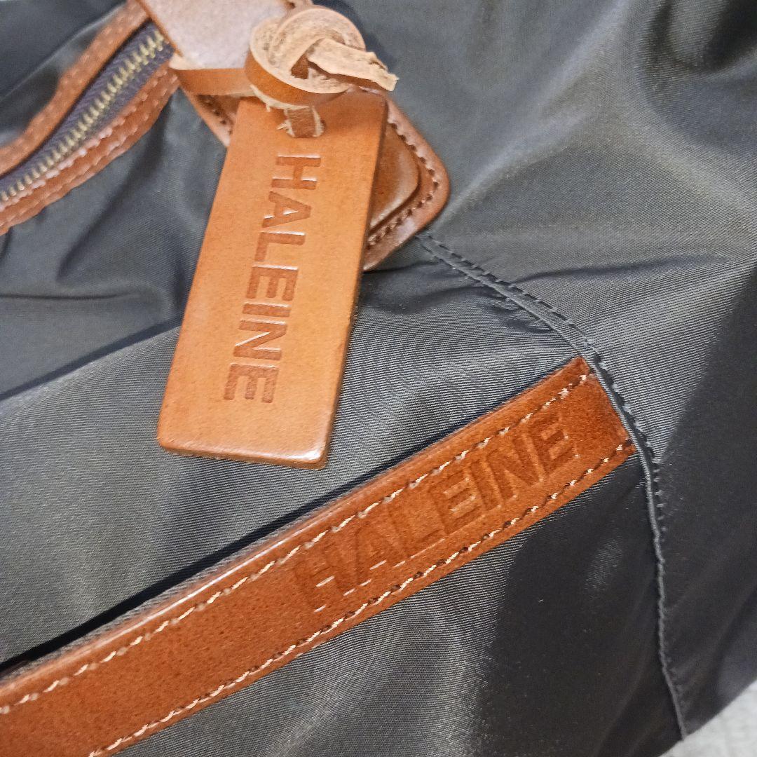 【極美品】HALEINE アレンヌ ナイロン×栃木レザー ボストンバッグ