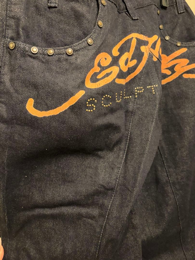 SCULPTOR×Ed Hardy Cracked Angel Denim
