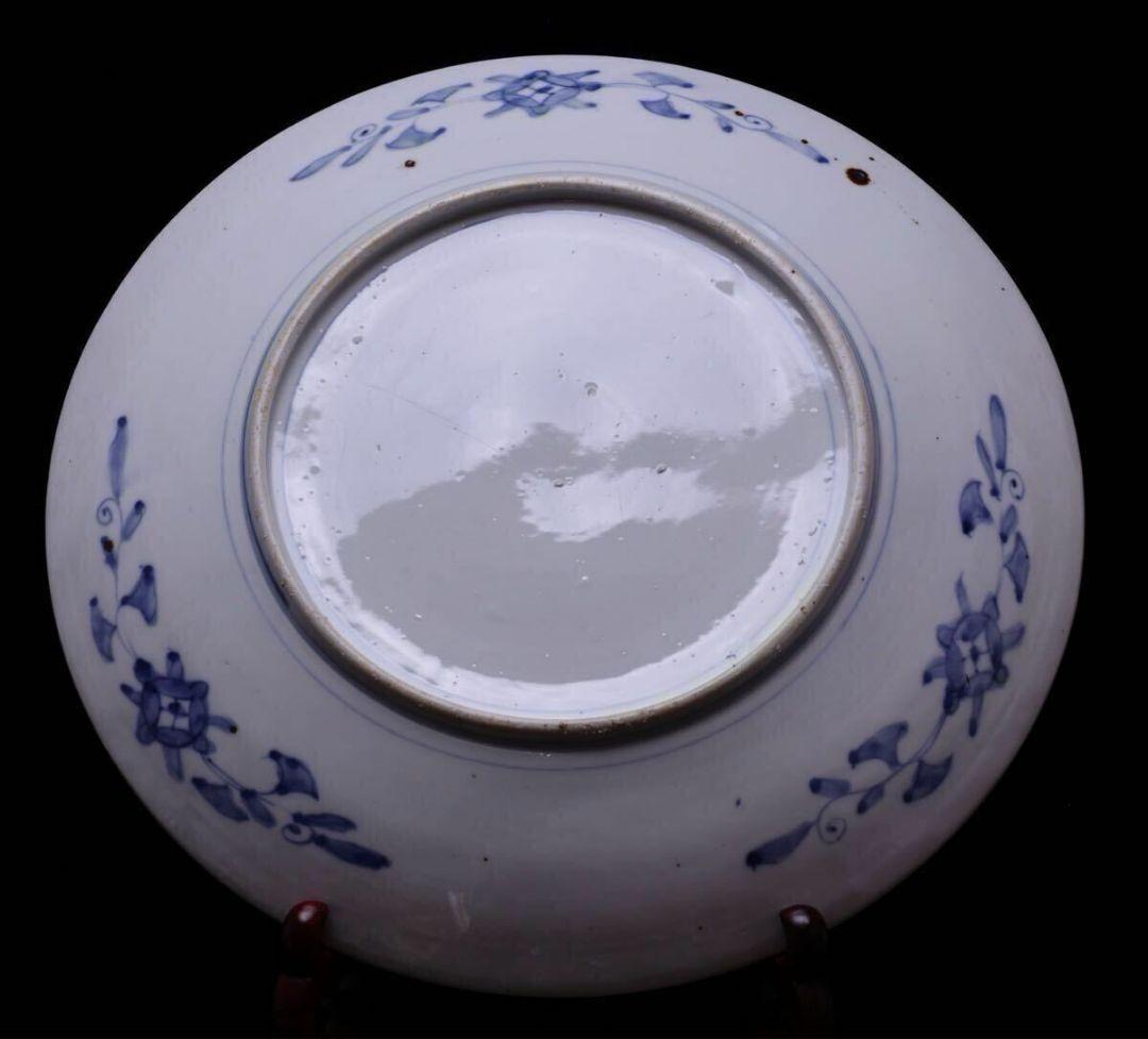 古伊万里 色絵 大皿 絵巻物風 人物画 江戸時代様式 蔵出し品 大皿 飾り皿