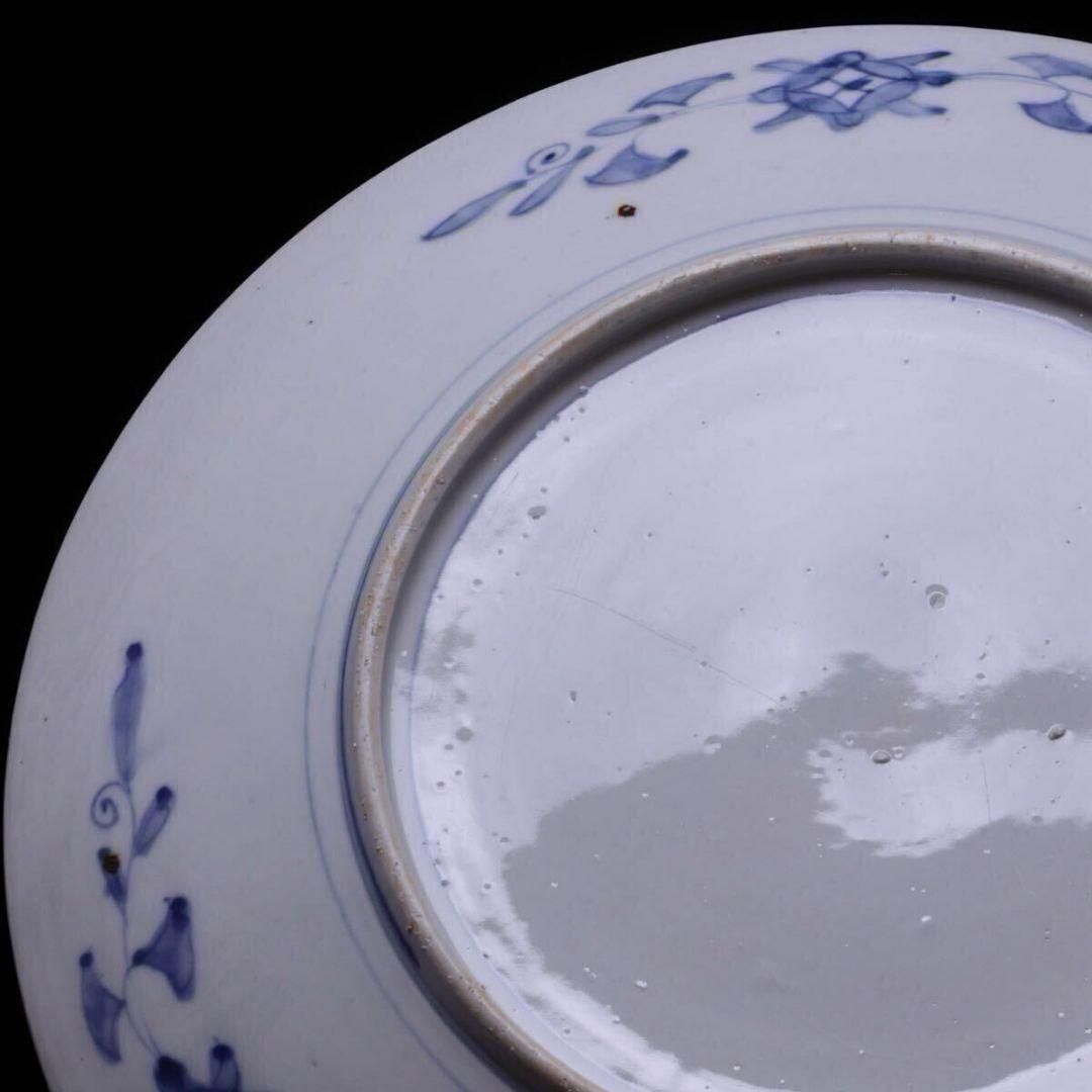古伊万里 色絵 大皿 絵巻物風 人物画 江戸時代様式 蔵出し品 大皿 飾り皿