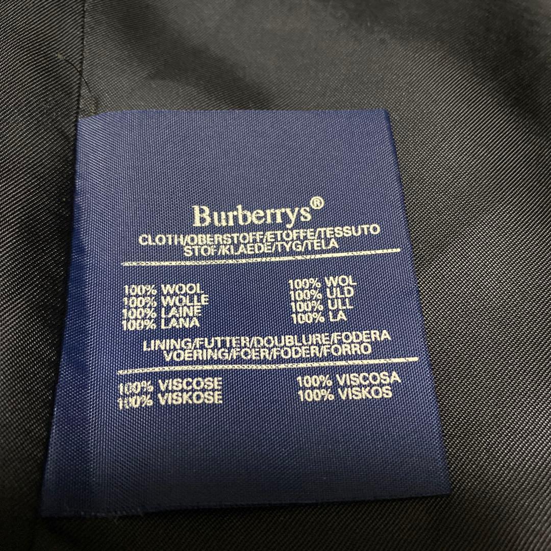 【極美品】Burberry’s　英国製　大きい　紺ブレ　金ボタン　ダブル　50S