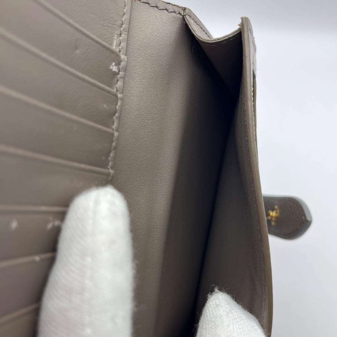 CELINE セリーヌ ストラップ ミディアム ウォレット グレージュ