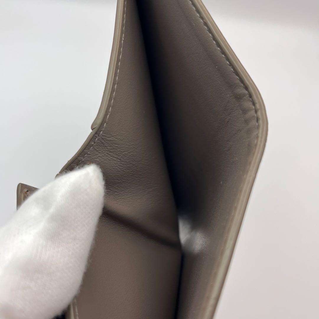 CELINE セリーヌ ストラップ ミディアム ウォレット グレージュ