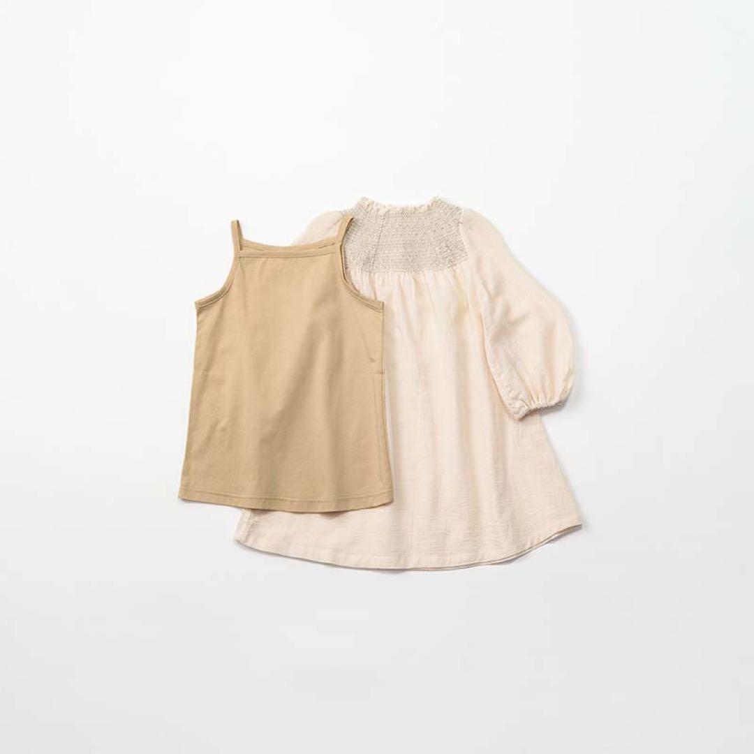 【美品】MARLMARL ワンピース 70〜90 shirring pink