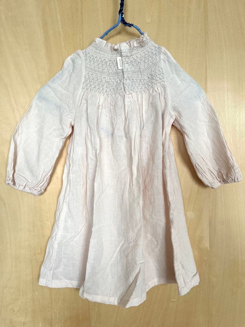 【美品】MARLMARL ワンピース 70〜90 shirring pink