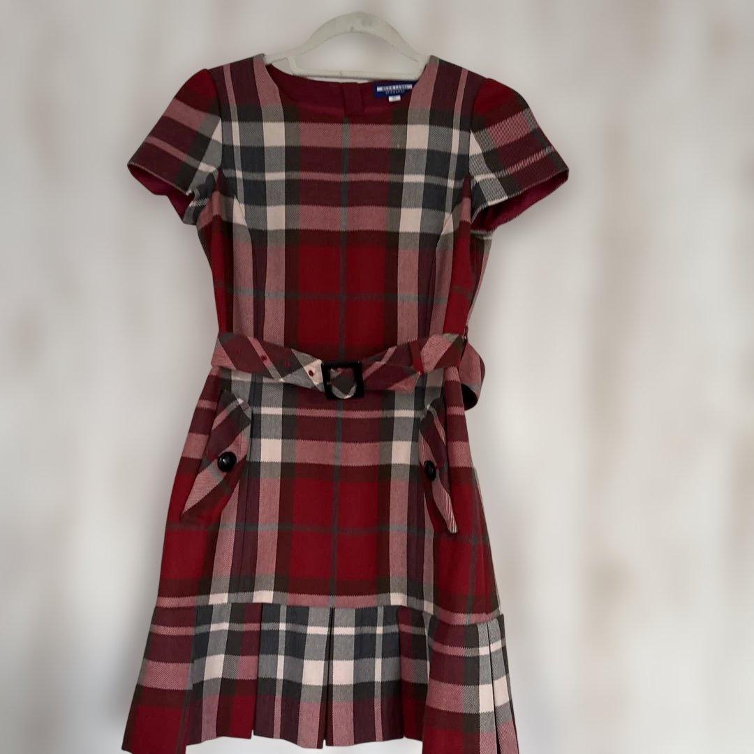 BURBERRY BLUE LABEL 半袖ひざ丈ワンピース 36