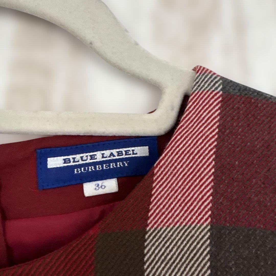 BURBERRY BLUE LABEL 半袖ひざ丈ワンピース 36