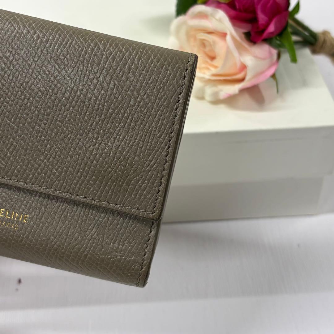 新品同様‼️ 現行　セリーヌ　CELINE 財布　折り財布　グレインカーフスキン