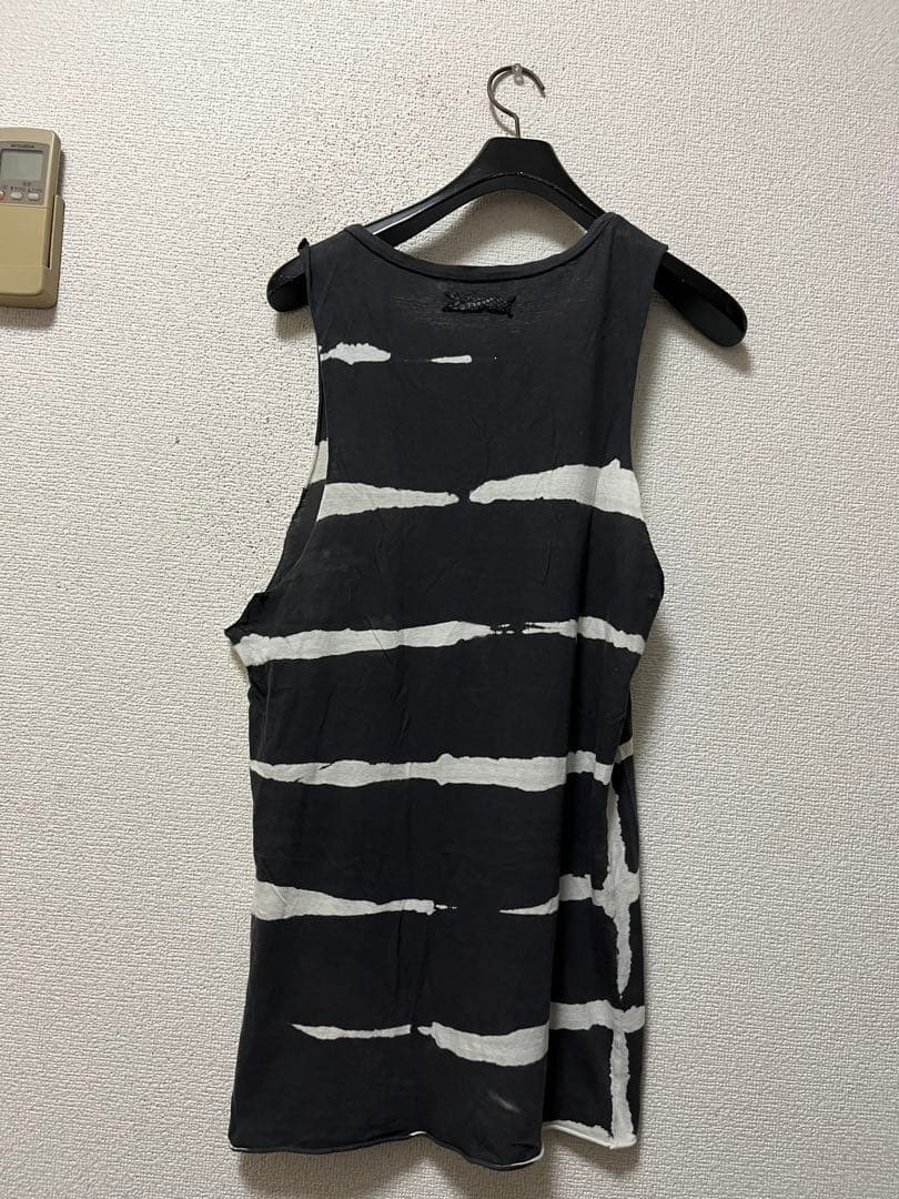 イフシックスワズナイン　ロングタンクトップ　/1　ブラック×ホワイト　ストレッチ