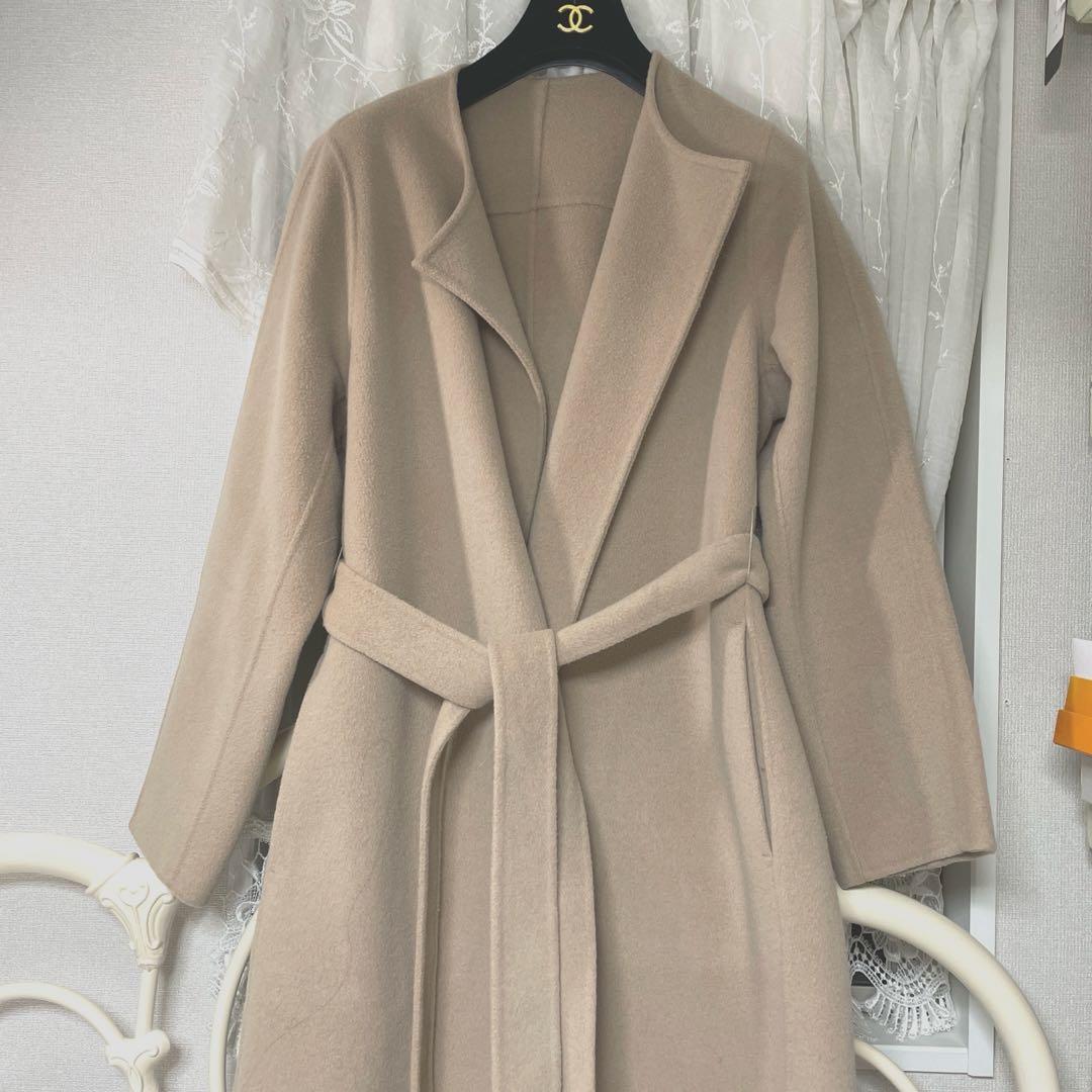 ♡アナイ美品ANAYI ノーカラーウールコート♡38