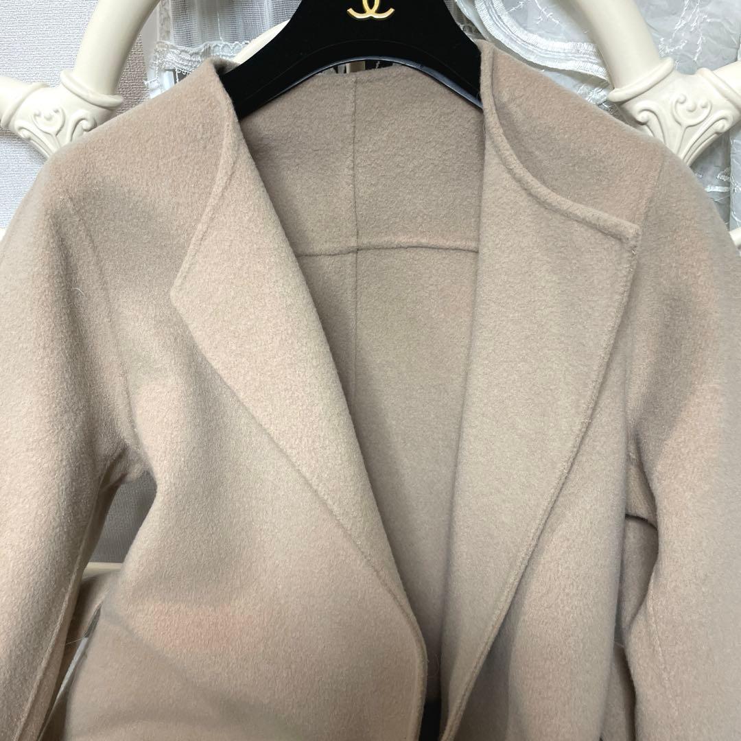 ♡アナイ美品ANAYI ノーカラーウールコート♡38
