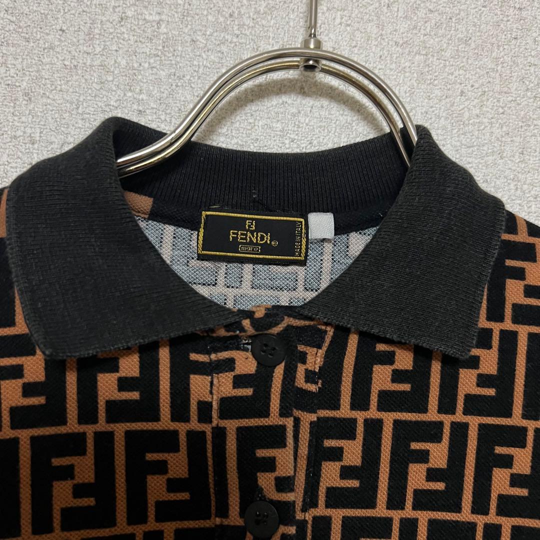 FENDI mare ズッカ柄　半袖ポロシャツ