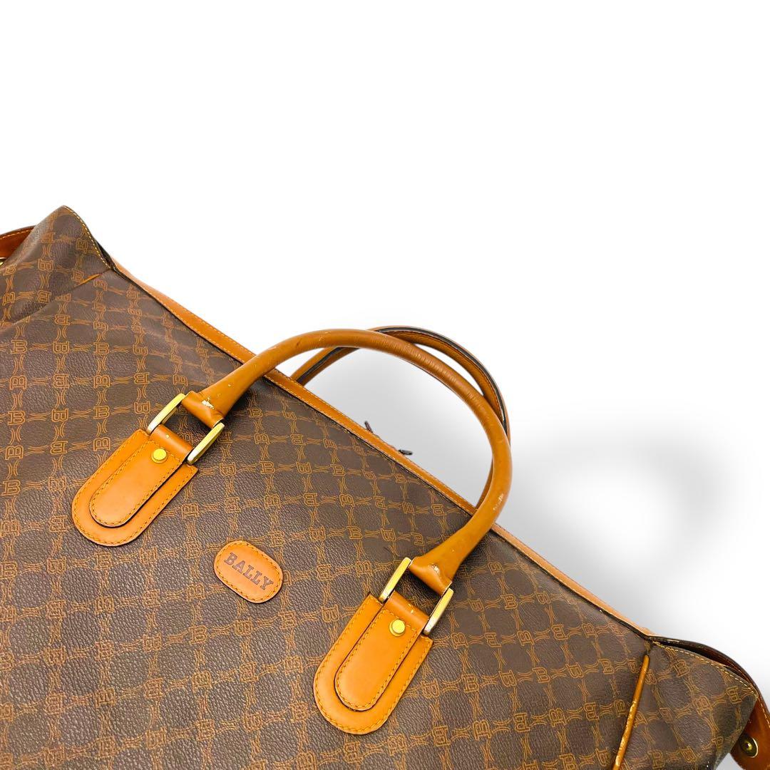 良品 BALLY ボストンバッグ レザー ブラウン 大容量 肩掛け