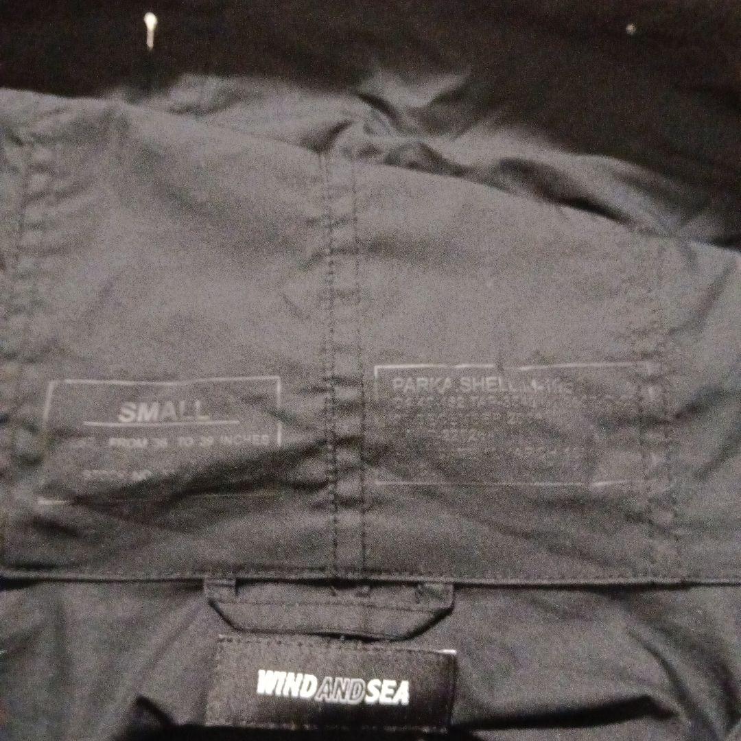 WINDANDSEA ブラック ミリタリー モッズコート S