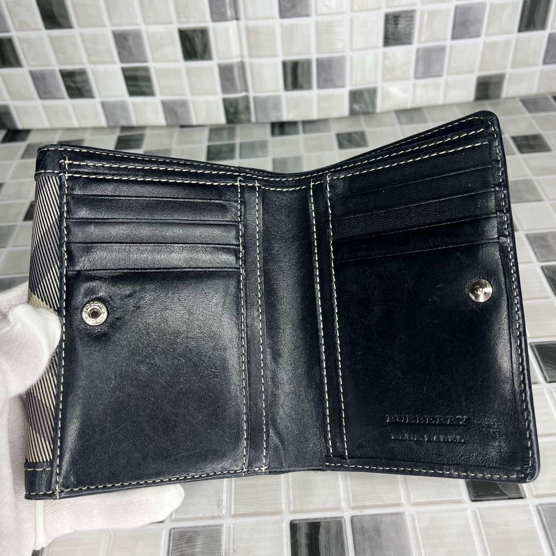 美品 Burberry バーバリーブルーレーベル 二つ折り財布