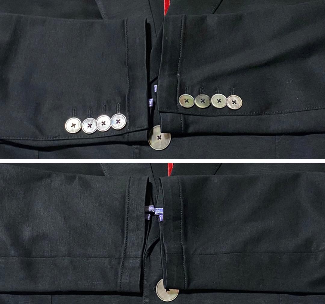 日本製 PaulSmith ポールスミス テーラードジャケット コットン M 黒