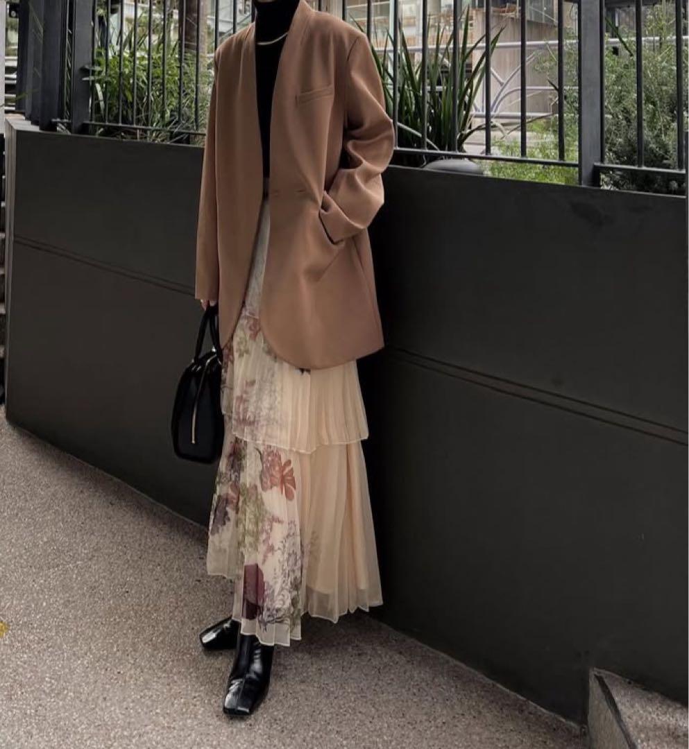 スカート Ameri UND DARIA TIERED PLEATS SKIRT