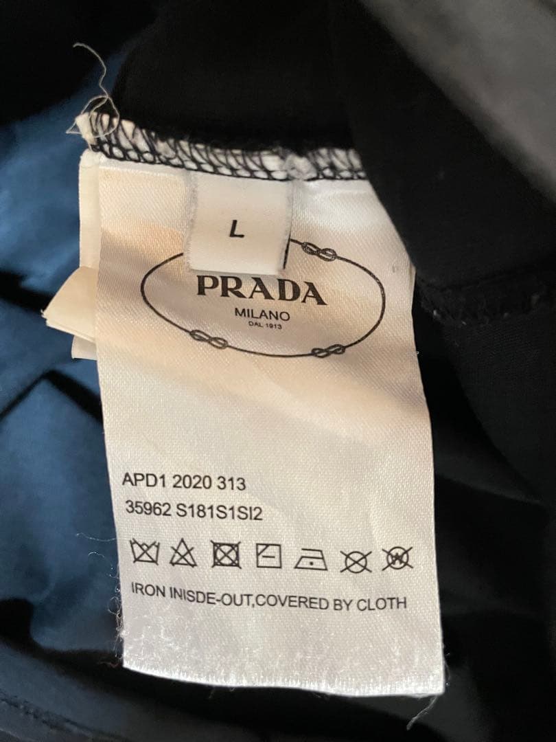 PRADA ブラック Tシャツ Lサイズ