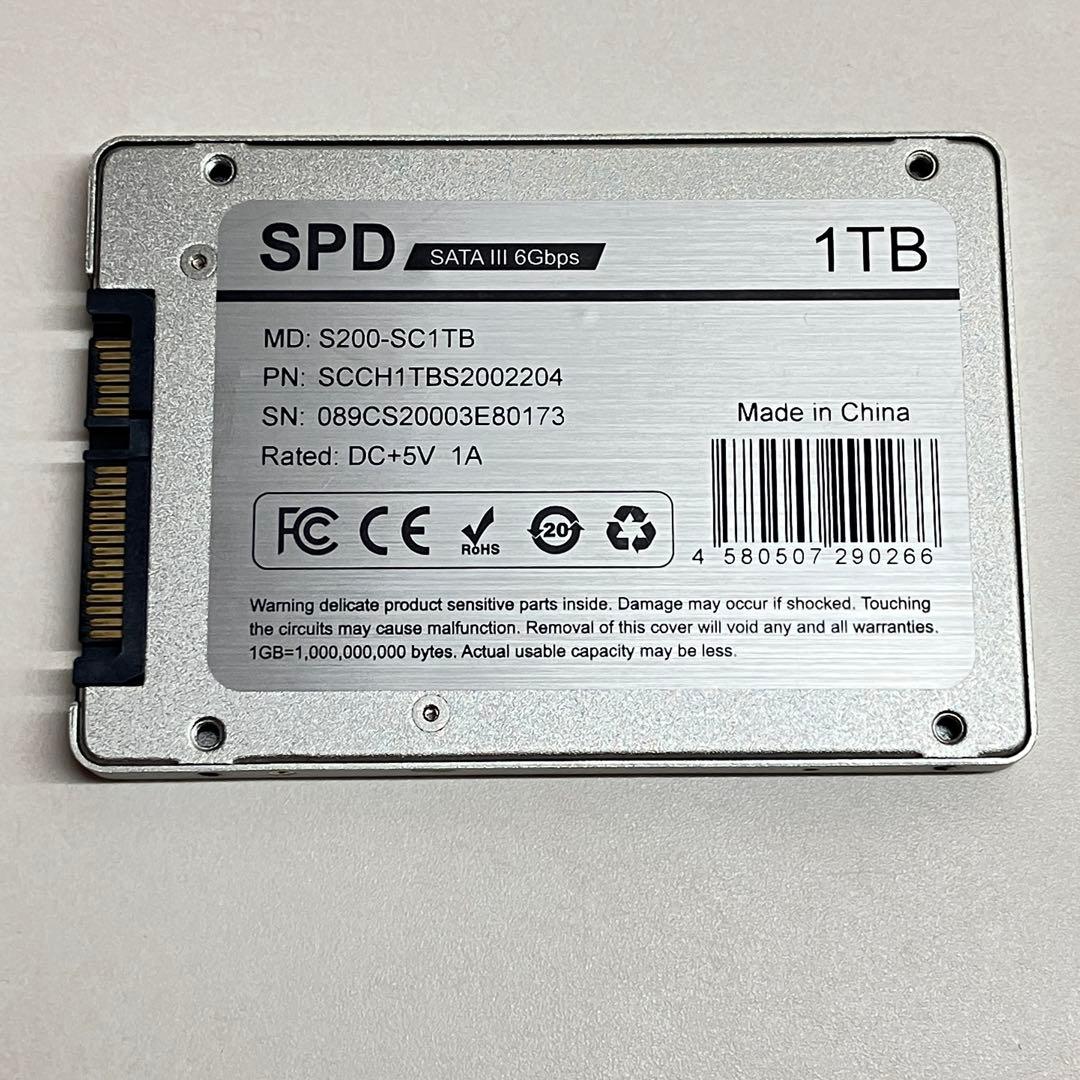 【1TB】SSD 正常100% 使用31時間