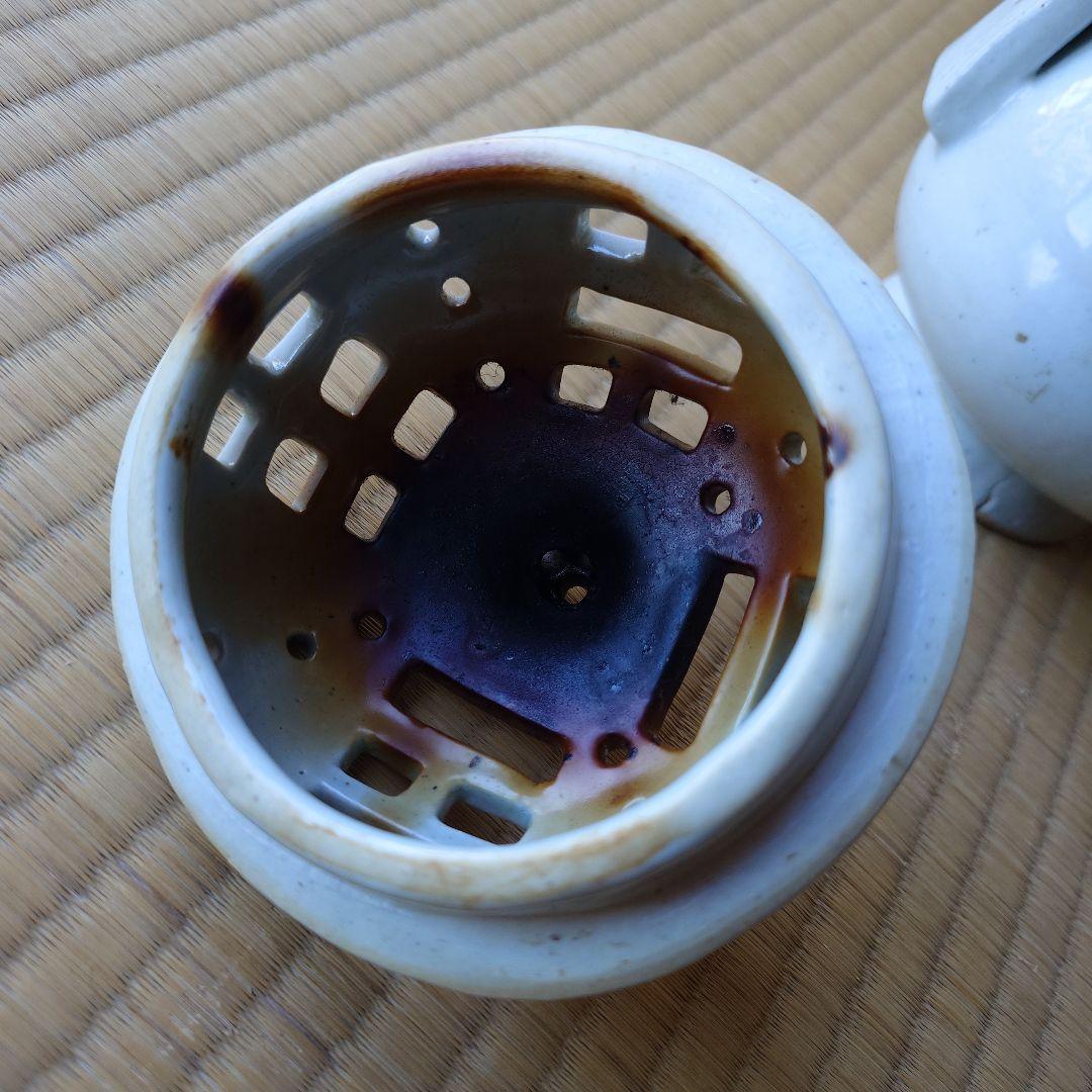 陶器製 香炉 蓋付き 箱つき