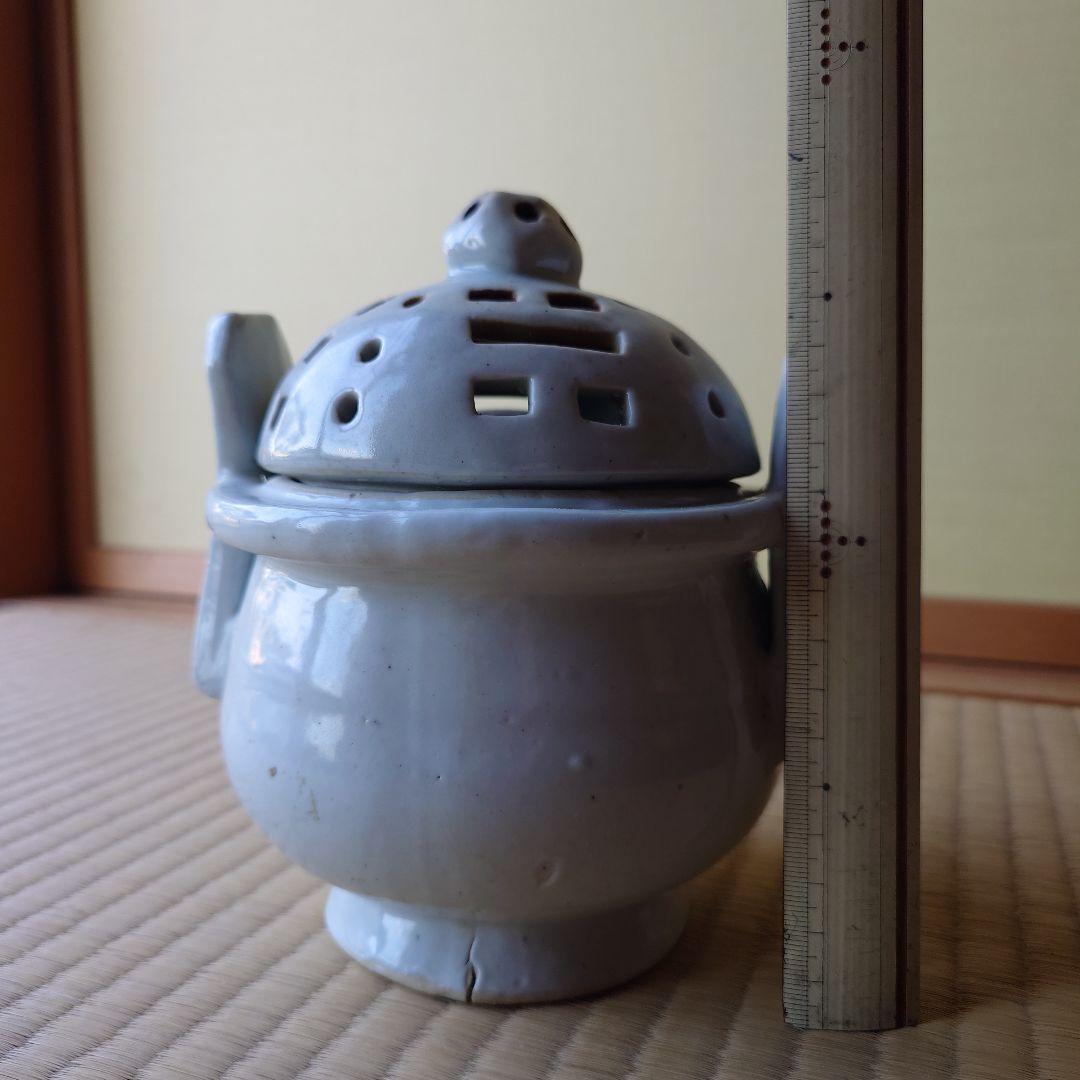 陶器製 香炉 蓋付き 箱つき