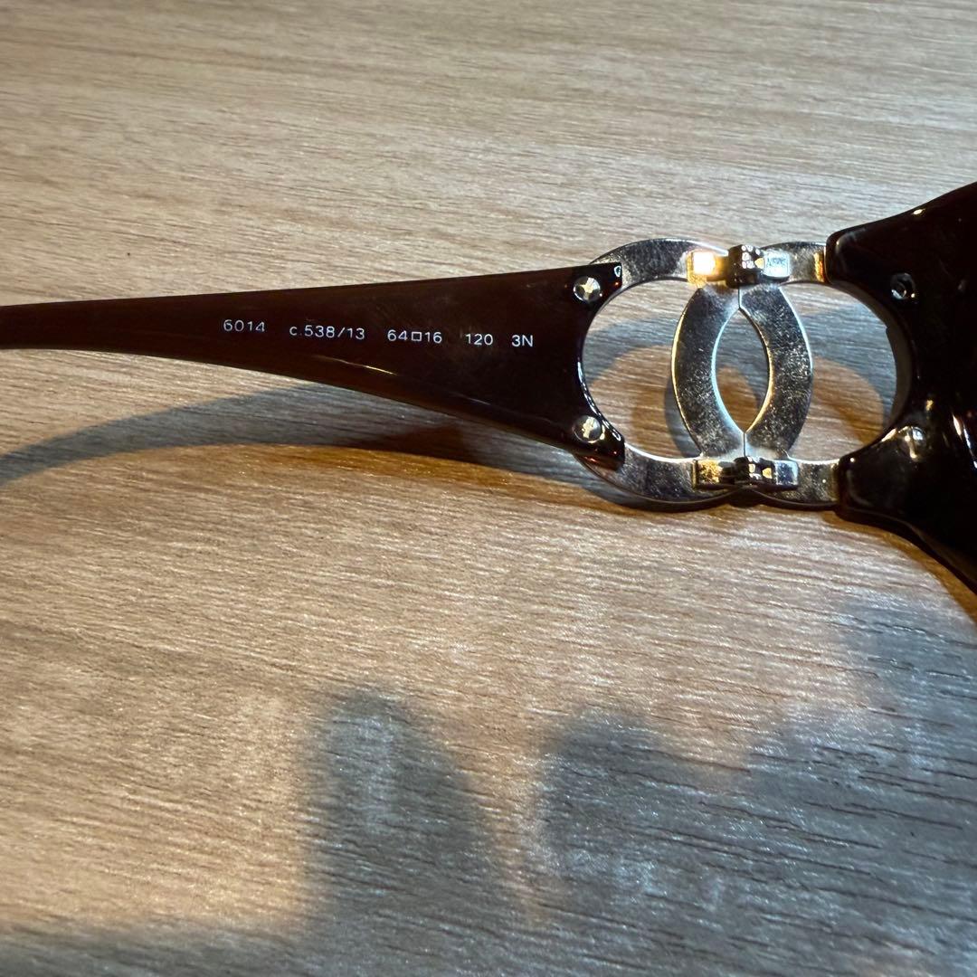 Chanel シャネル　ビックココマーク　サングラス　ブラック　シルバー