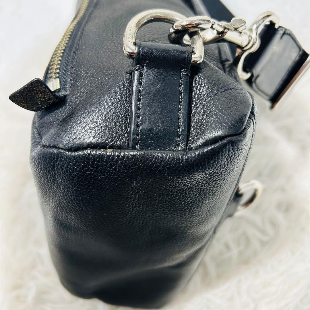 人気 COACH ボディバッグ クロスボディ レザーブラック コーチ 70617