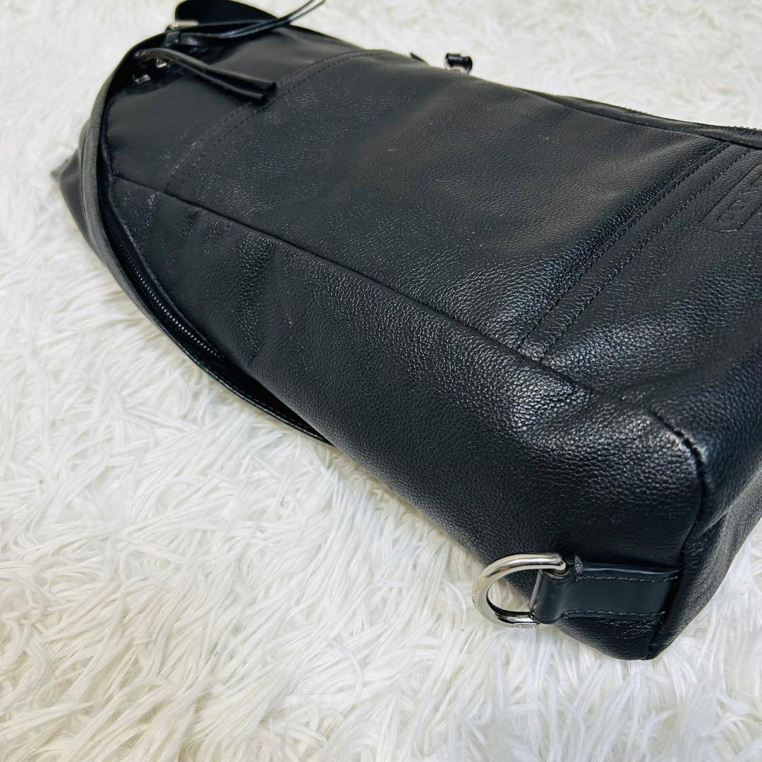 人気 COACH ボディバッグ クロスボディ レザーブラック コーチ 70617
