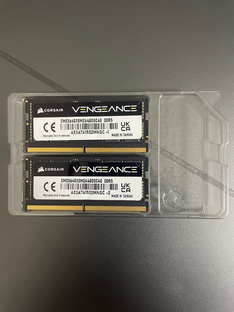 メモリー CORSAIR DDR5-4800 64GB(32GBx2)