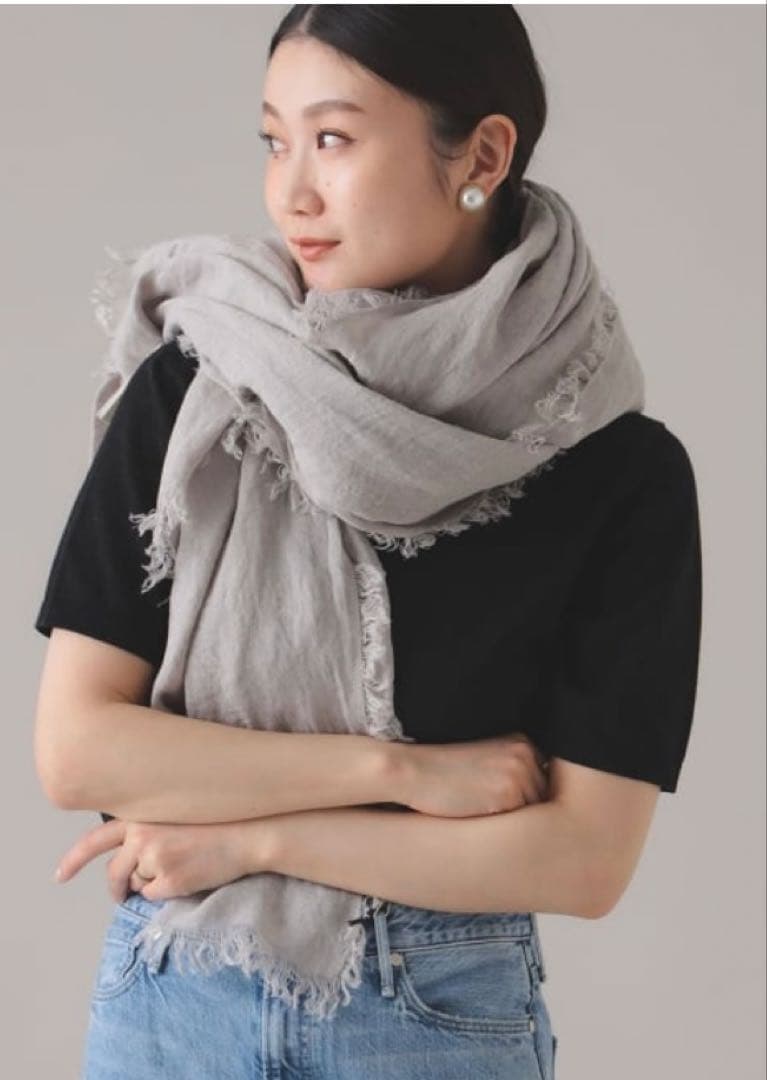新品未使用ASAUCE MELER☆リネンガーゼ ストール