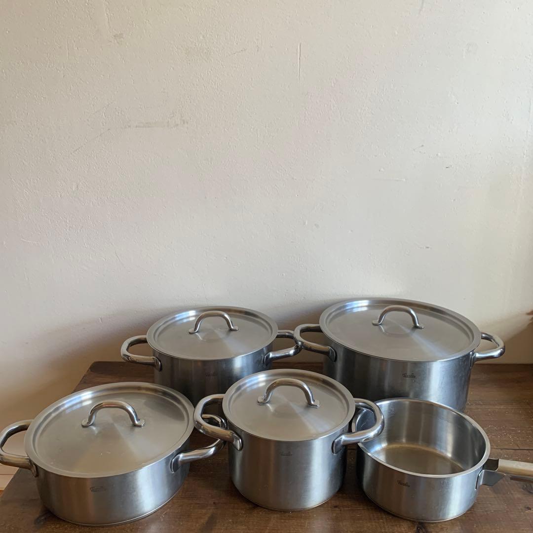 Fissler フィスラー 鍋5点セット 両手鍋 片手鍋 ステンレス IH対応