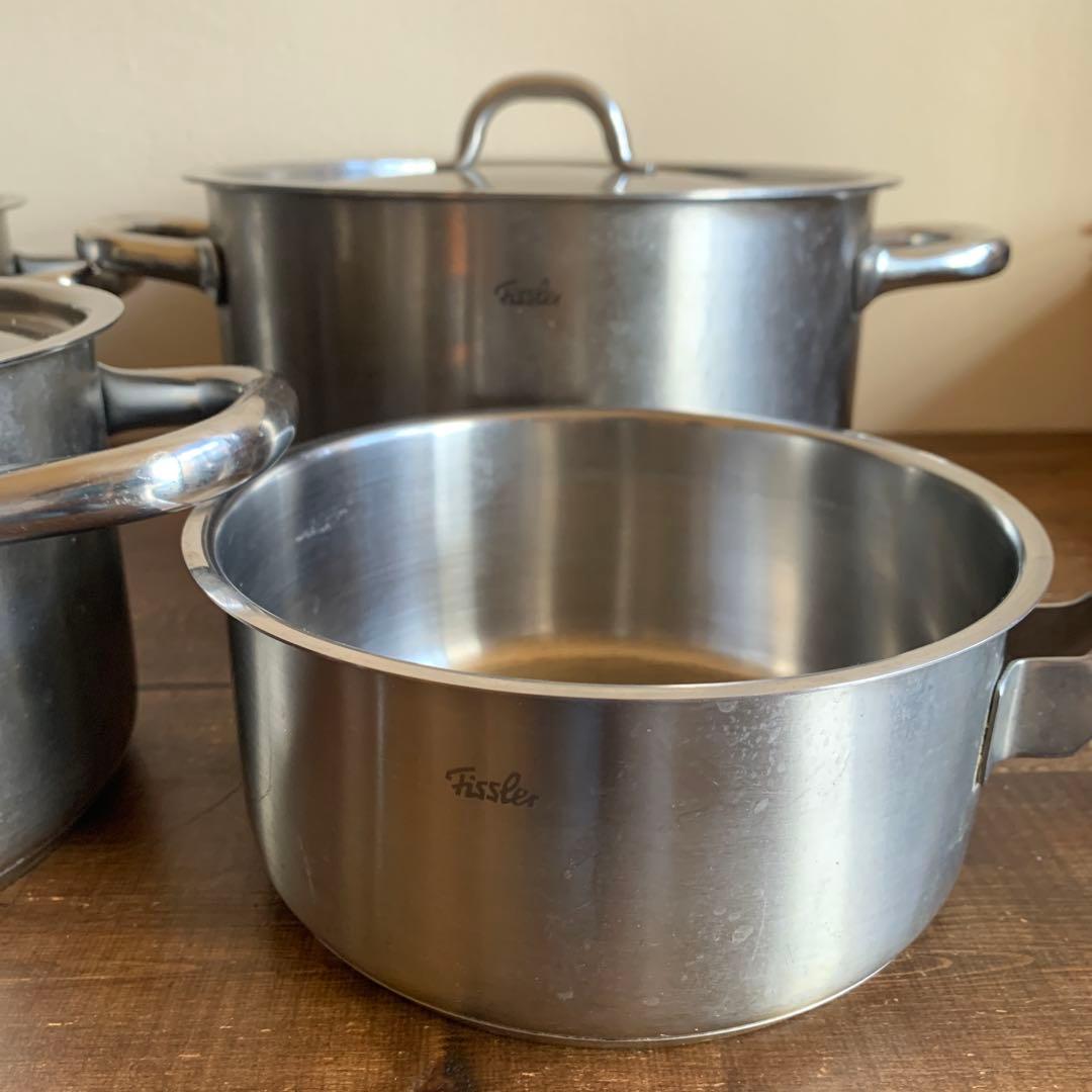Fissler フィスラー 鍋5点セット 両手鍋 片手鍋 ステンレス IH対応